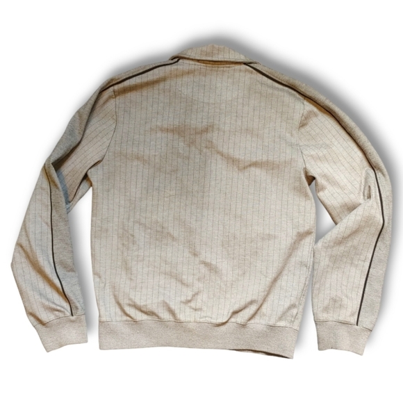 DKNY - Men's Lightweight Grey Pinstripe Zip Up Casual Jacket Coat - Picture 8 of 9